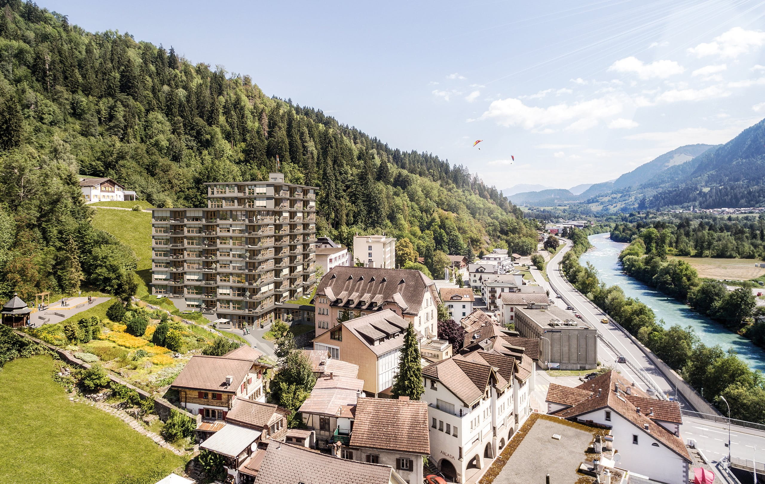 Vita Collective Foundation: Multi-generation accommodation project opened in Ilanz/Glion