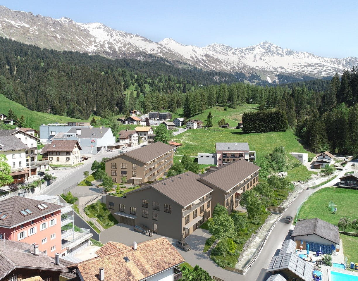 Churwalden / In Churwalden (GR) investierten wir CHF 22 Millionen in 21 Alterswohnungen und 24 Pflegeplätze. Laufender Betrieb seit 1. März 2021. Betreiber: Oase Service AG